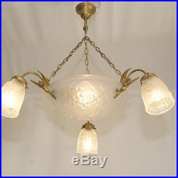 Art Deco Lamp » French Art Deco Kronleuchter Degue ROS Signiert