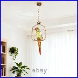 11In Antique Bronze Tiffany Lamp, Single Headed Parrot Pendant Light, Adjustable