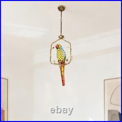 11In Antique Bronze Tiffany Lamp, Single Headed Parrot Pendant Light, Adjustable
