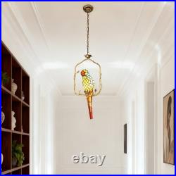 11In Antique Bronze Tiffany Lamp, Single Headed Parrot Pendant Light, Adjustable