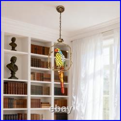11In Antique Bronze Tiffany Lamp, Single Headed Parrot Pendant Light, Adjustable