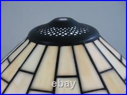 16 1/2 TIFFANY STYLE STAINED GLASS ART DECO MISSION FILIGREE Table LAMP SHADE
