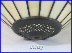 16 1/2 TIFFANY STYLE STAINED GLASS ART DECO MISSION FILIGREE Table LAMP SHADE