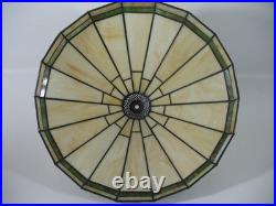 16 1/2 TIFFANY STYLE STAINED GLASS ART DECO MISSION FILIGREE Table LAMP SHADE