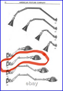 1920's American Fixture Co. Industrial Lamp Light Art Deco Hubbell Factory