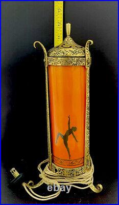 1920's Art Deco Devilbiss Vanity Perfume Lamp-glass Large Excellent