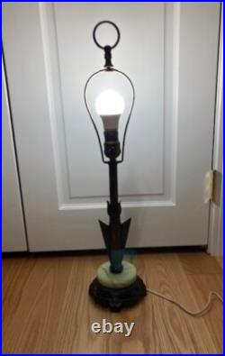 1920's Art Deco Uranium Glass Table Lamp