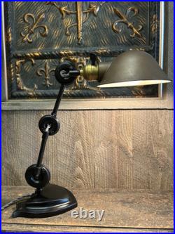 1920's Edon Shield Base Art Deco Desk Lamp Faries Hubbell Light Cast Iron