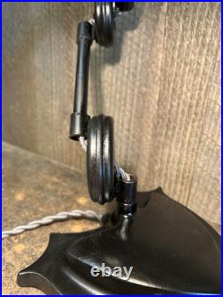 1920's Edon Shield Base Art Deco Desk Lamp Faries Hubbell Light Cast Iron