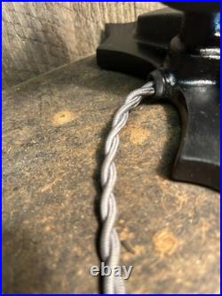 1920's Edon Shield Base Art Deco Desk Lamp Faries Hubbell Light Cast Iron