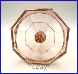1920's Indiana Pink Depression Glass Art Deco 9 Lamp Base Tea Room Pattern