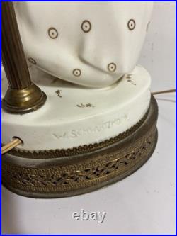 1920's Stunning Tedesco Art Deco Wolfgang Schwartzkopff Aschermittdagen Tb Lamp
