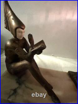 1920s Amazing condition J. B. Hirsch Gerdago Art Deco Pixie Lamp glass Bubble