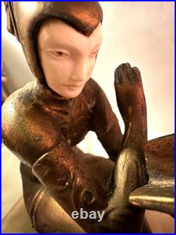 1920s Amazing condition J. B. Hirsch Gerdago Art Deco Pixie Lamp glass Bubble