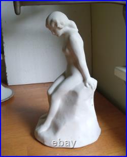 1920s ORIGINAL FULPER POTTERY ART DECO THE BROOK PERFUME LAMP SHADE SCARCE