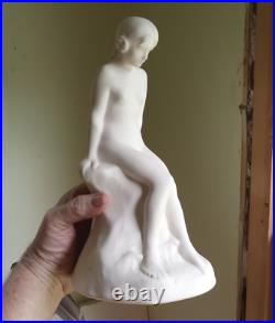 1920s ORIGINAL FULPER POTTERY ART DECO THE BROOK PERFUME LAMP SHADE SCARCE