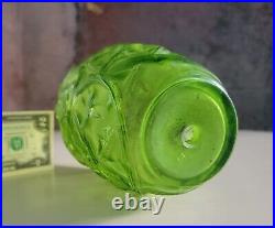 1920s R LALIQUE Art Deco Lamp Green Ronces VASE