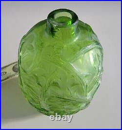 1920s R LALIQUE Art Deco Lamp Green Ronces VASE