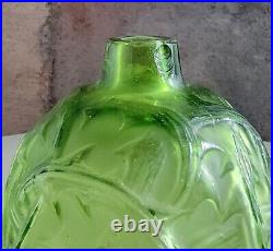 1920s R LALIQUE Art Deco Lamp Green Ronces VASE