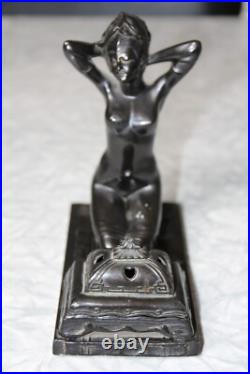 1923 Ronson Art Deco Nude Female Incense Burner Not Frankart Lamp