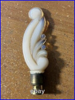 1930's / 40's VINTAGE FINIALS LOT OF 5 OPALESCENT ALACITE ART DECO GLASS