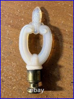 1930's / 40's VINTAGE FINIALS LOT OF 5 OPALESCENT ALACITE ART DECO GLASS