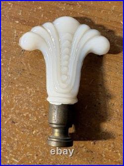 1930's / 40's VINTAGE FINIALS LOT OF 5 OPALESCENT ALACITE ART DECO GLASS