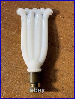1930's / 40's VINTAGE FINIALS LOT OF 5 OPALESCENT ALACITE ART DECO GLASS