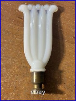 1930's / 40's VINTAGE FINIALS LOT OF 5 OPALESCENT ALACITE ART DECO GLASS
