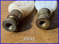 1930's / 40's VINTAGE FINIALS LOT OF 5 OPALESCENT ALACITE ART DECO GLASS