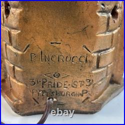 1930's Art Deco Chalkware Wishing Well Lamp P. Incrocci Pittsburgh WORKS