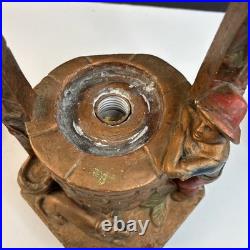 1930's Art Deco Chalkware Wishing Well Lamp P. Incrocci Pittsburgh WORKS