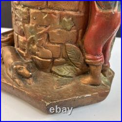 1930's Art Deco Chalkware Wishing Well Lamp P. Incrocci Pittsburgh WORKS