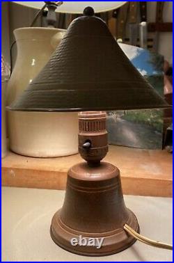 1930's Arts & Crafts Era Small Hand Hammered Copper Lamp