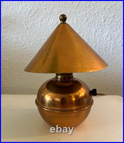 1930's DECO copper glow lamp by Ruth Gerth for Chase Brass and Copper Company