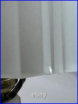 1930s ART DECO Boudoir Lamp FROSTED GLASS McKee Attrib REWIRED