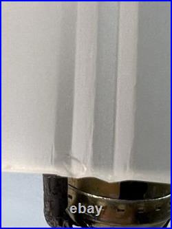 1930s ART DECO Boudoir Lamp FROSTED GLASS McKee Attrib REWIRED