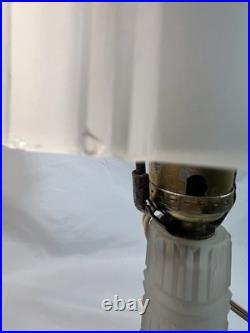 1930s ART DECO Boudoir Lamp FROSTED GLASS McKee Attrib REWIRED