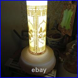 1930s ART DECO EUREKA TEA CO ALL-LITE SKYSCRAPER BOUDOIR LAMP WORKING CONDITION