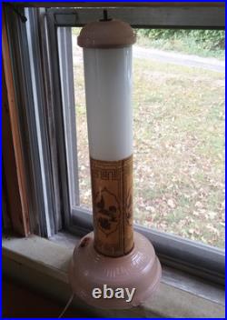 1930s ART DECO EUREKA TEA CO ALL-LITE SKYSCRAPER BOUDOIR LAMP WORKING CONDITION