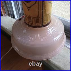 1930s ART DECO EUREKA TEA CO ALL-LITE SKYSCRAPER BOUDOIR LAMP WORKING CONDITION