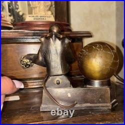 1930s ART DECO-FIGUERAL HARLEQUIN CLOWN BOUDOIR LAMP WITH BRAIN GLOBE