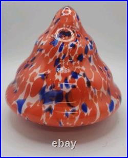 1930s Amsterdam School Of Art Deco End Of Day Splatter Glass Lamp Mushroom Shade
