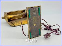 1930s Art Deco Brass Desk Lamp Sculptural Arm Modernist Design Heavy Patina