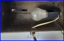 1930s Art Deco Globe Desk Lamp Marbled Bakelite Desk Organizer Light Works