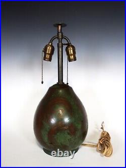 1930s Art Deco WMF Ikora Inlaid Bronze Electric Table Lamp Paul Haustein School