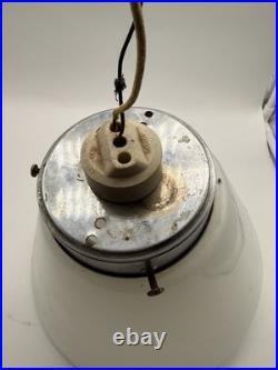 1930s Bauhaus Pendant Light Opaline Industrial Ceiling Lamp Marianne Brandt NICE