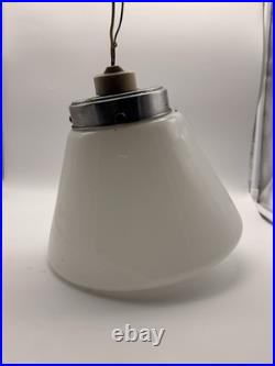 1930s Bauhaus Pendant Light Opaline Industrial Ceiling Lamp Marianne Brandt NICE