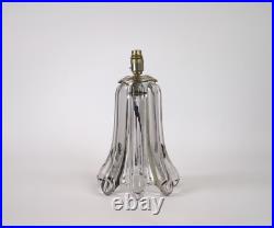 1930s French Art Deco Crystal Table Lamp with Fabric Cable