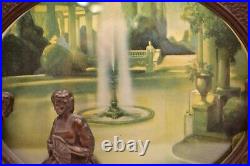 1931 Scene In Action Motion Lamp Fountain Scene Colonial Victorian Oval Figural